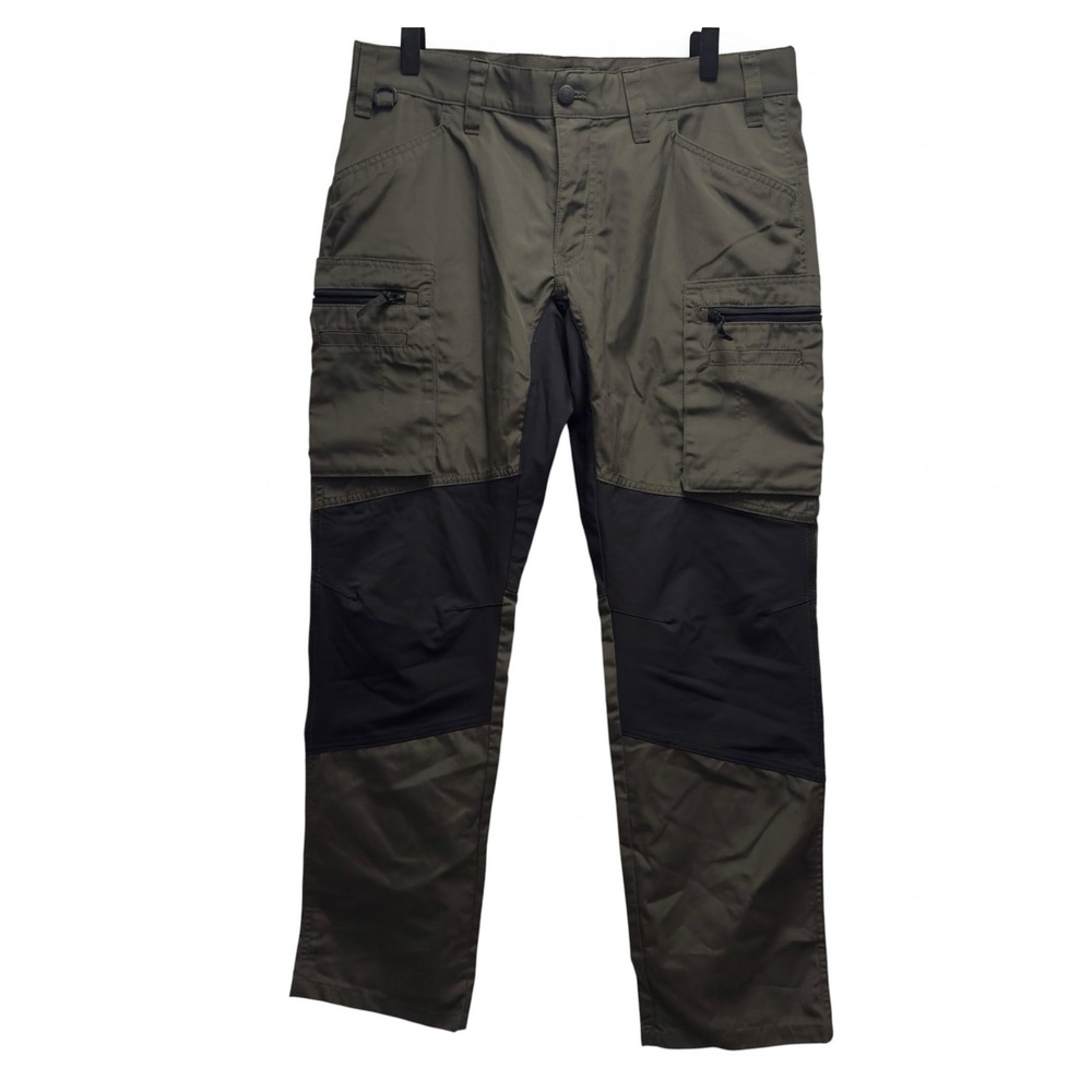 Blaklader Mens Sz 32/30 Green Double Knee Cargo Workwear Carpenter Utility Pants